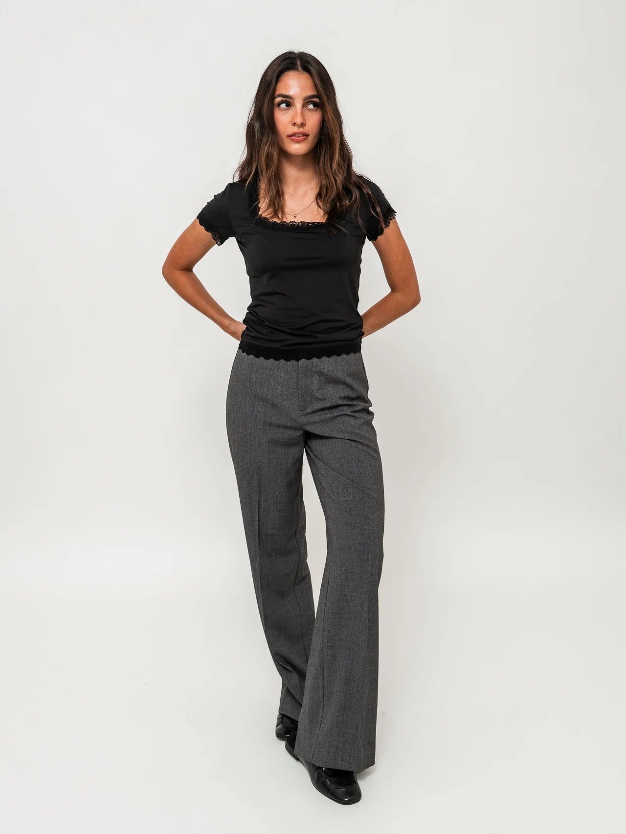 VMTEXAS Trousers - Dark Grey Melange